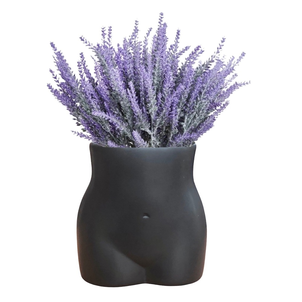 female body form ceramic vase booty planter
